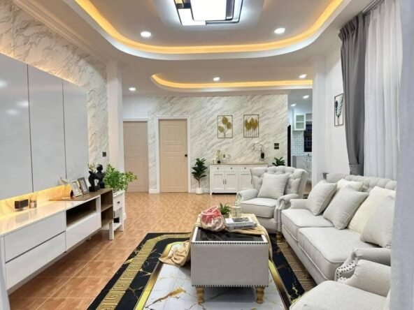 บ้านเดี่ยว 68 ตรว. ไม่ไกลจากอ่างเก็บน้ำมาบประชัน Single house 68 sq w., not far from Mabprachan Reservoir