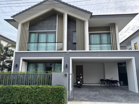 For rent: Single house, 3 bedrooms, 4 bathrooms, location: Nong Pla Lai. ให้เช่า บ้านเดี่ยว 3 ห้องนอน 4 ห้องน้ำ พิกัด หนองปลาไล