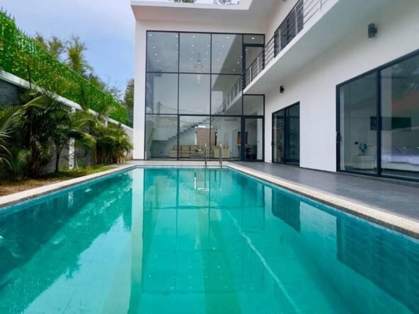Luxury pool villa on Khao Phra Tamnak, newly built in modern style .พูลวิลล่าหรูบนเขาพระตำหนัก สร้างใหม่สไตล์โมเดิร์น