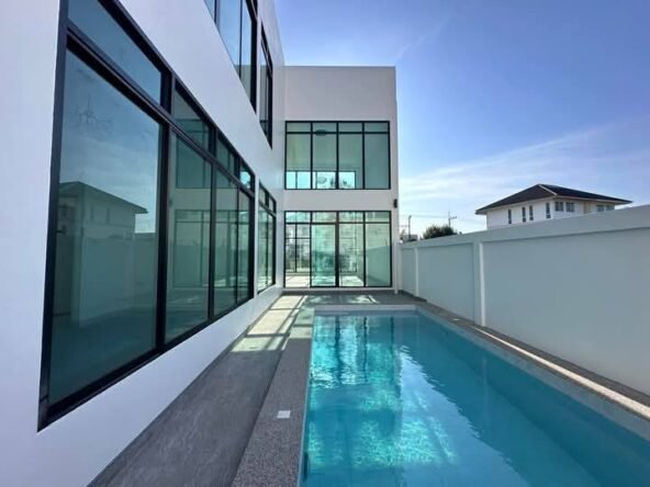 For sale: Newly built pool villa near Nongprue Municipality Office ขาย บ้านพลูวิลล่าสร้างใหม่ ใกล้ สำนักงานเทศบาลเมืองหนองปรือ