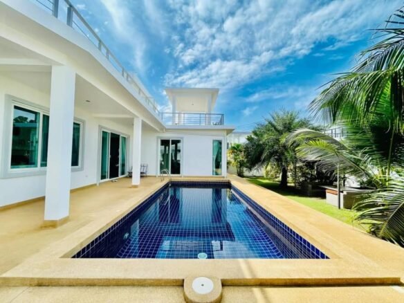 Pool villa for rent or sale Pattaya Near Silverlake can do business. ให้เช่า-ขาย บ้านพูลวิลล่า สองชั้น ใกล้ไร่องุ่นซิลเวอร์เลค หรือซอยหนองจับเต่า