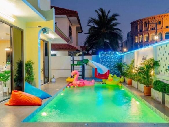 Pool villa for rent in Pattaya Monthly & Yearly. ให้เช่าพูลวิลล่า ในพัทยา รายเดือน & รายปี