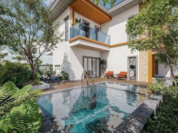 Newly built 2-storey detached house near Mab Prachan Reservoir, Pattaya. บ้านเดี่ยว 2 ชั้น สร้างใหม่ ใกล้อ่างมาบประชัน พัทยา